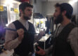 Will Burton and Matt Amira (Avram) talk through some last minute notes before the show starts….