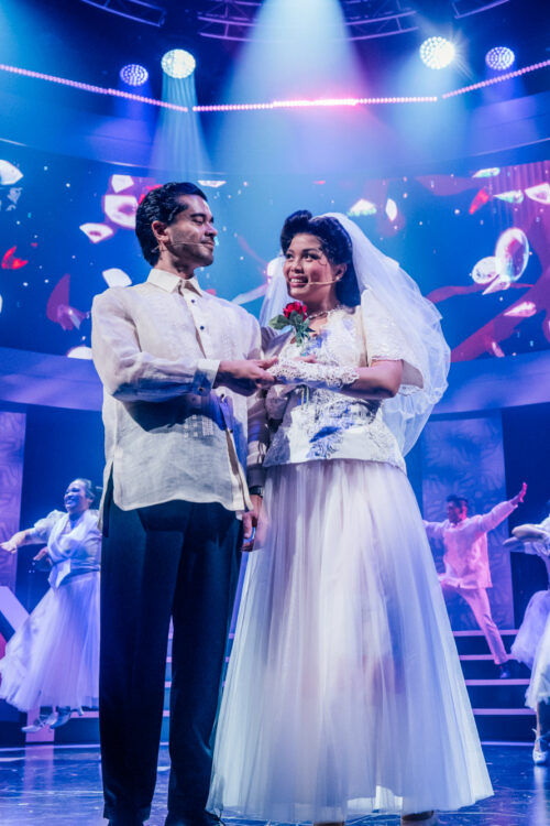 Here ﻿Lies Love Center Theater Group Production Photos 2026 Chris Renfro and Reanne Acasio HR