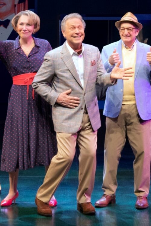 Mr. Saturday Night_Broadway_Production Photos_2022_Brian Gonzales, Chasten Harmon, Randy Graff, Billy Crystal, David Paymer, Shoshana Bean, Mylinda Hull, and Jordan Gelber_HR