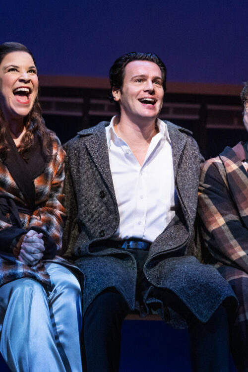 Merrily We Roll Along_Broadway_Production Photos_2023_Lindsay Mendez, Jonathan Groff, and Daniel Radcliffe_HR