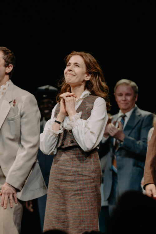 Dog Day Afternoon Broadway First Preview 2026 Ebon Moss-Bachrach, Jessica Hecht, and John Ortiz HR