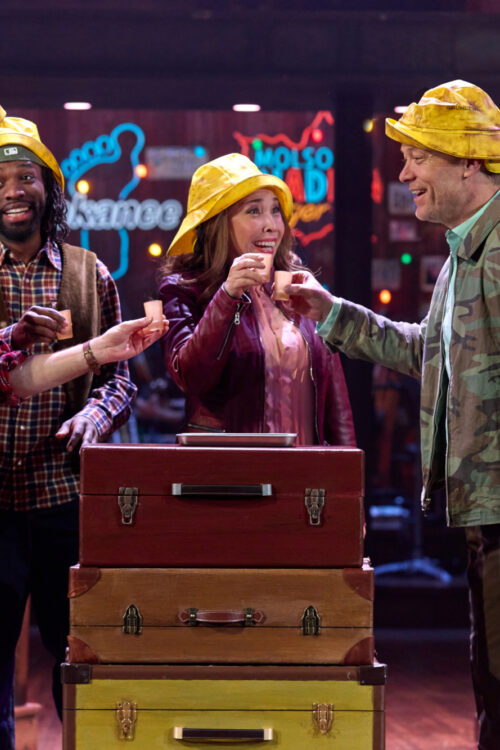 Come From Away Paper Mill Playhouse Production Photos 2026 David Socolar, Jason Tyler Smith, Andréa Burns, and Kent M. Lewis HR