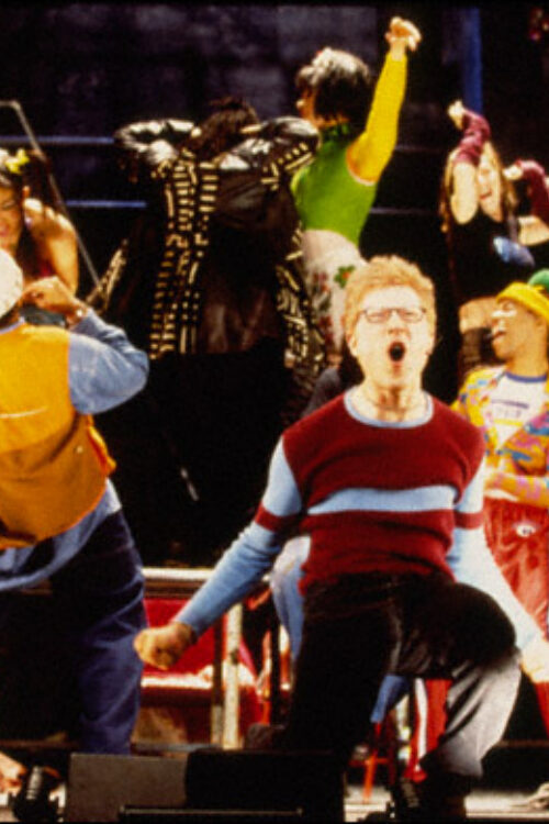 Anthony Rapp and the company