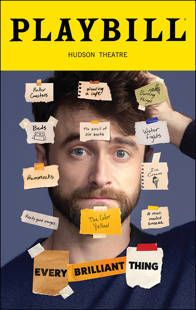 Every Brilliant Thing Playbill - Opening Night