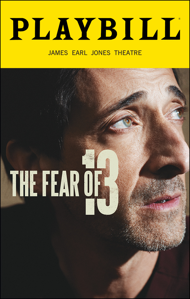 The Fear of 13 Adrien Brody Playbill - Opening Night