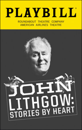 John Lithgow: Stories By Heart Playbill - Opening Night