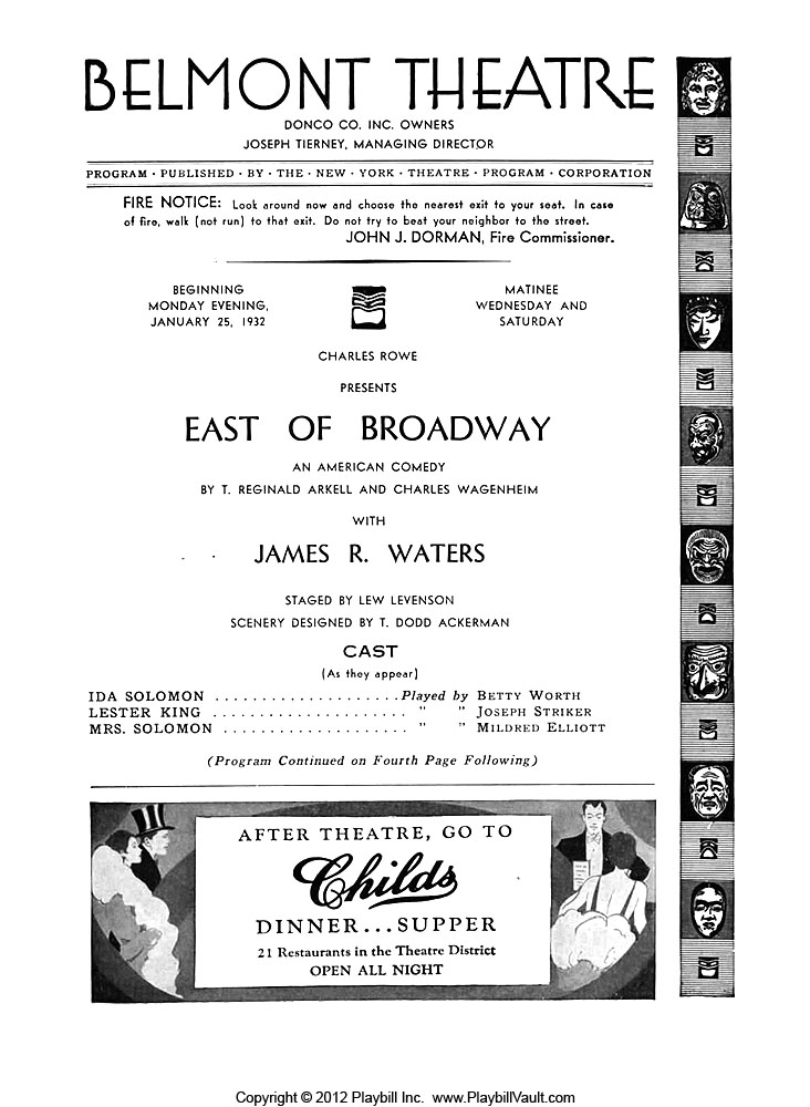 East Of Broadway - Opening Night