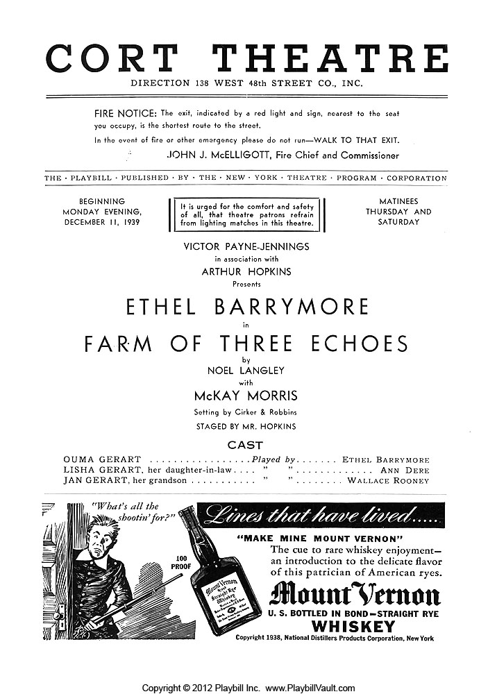 Farm Of The Three Echoes - Opening Night