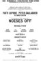 Noises Off Playbill - Opening Night