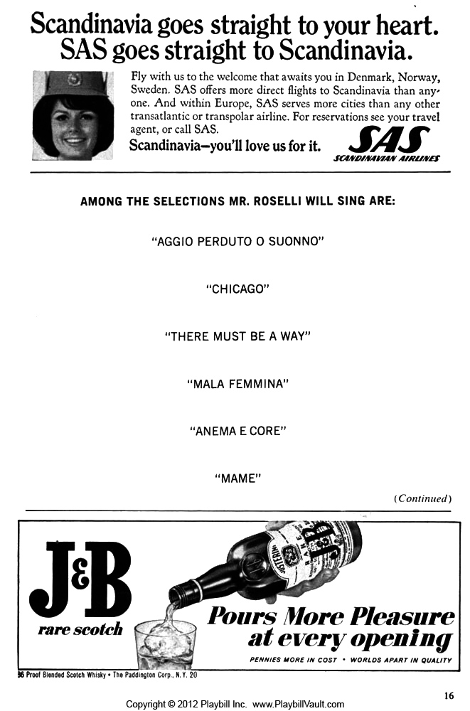 The Jimmy Roselli Show - Opening Night