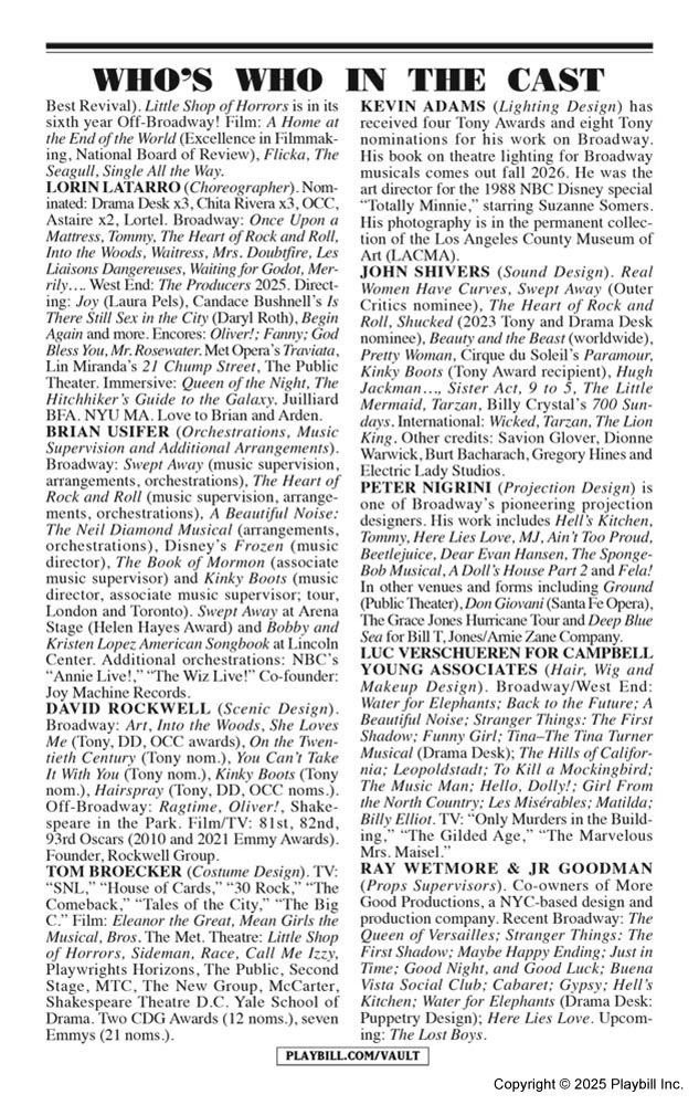Chess Playbill - Opening Night