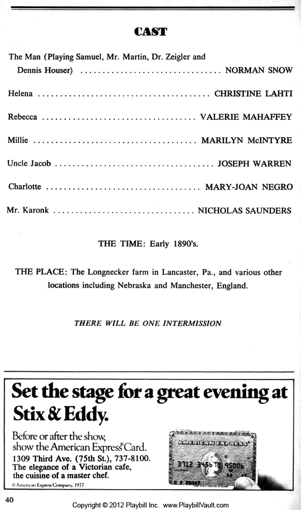 Scenes and Revelations - Opening Night