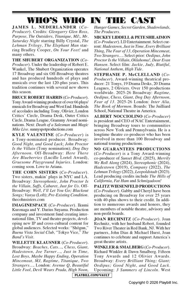 Dog Day Afternoon Playbill - Opening Night