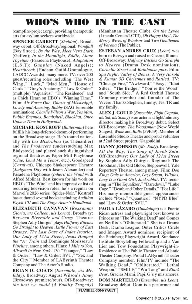 Dog Day Afternoon Playbill - Opening Night