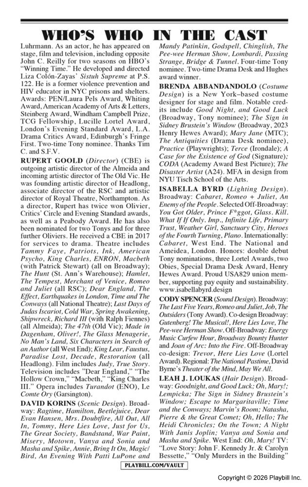 Dog Day Afternoon Playbill - Opening Night