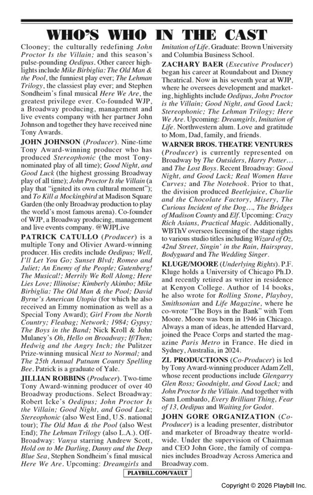 Dog Day Afternoon Playbill - Opening Night