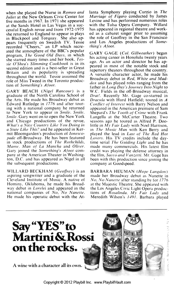 Something's Afoot - June 1976