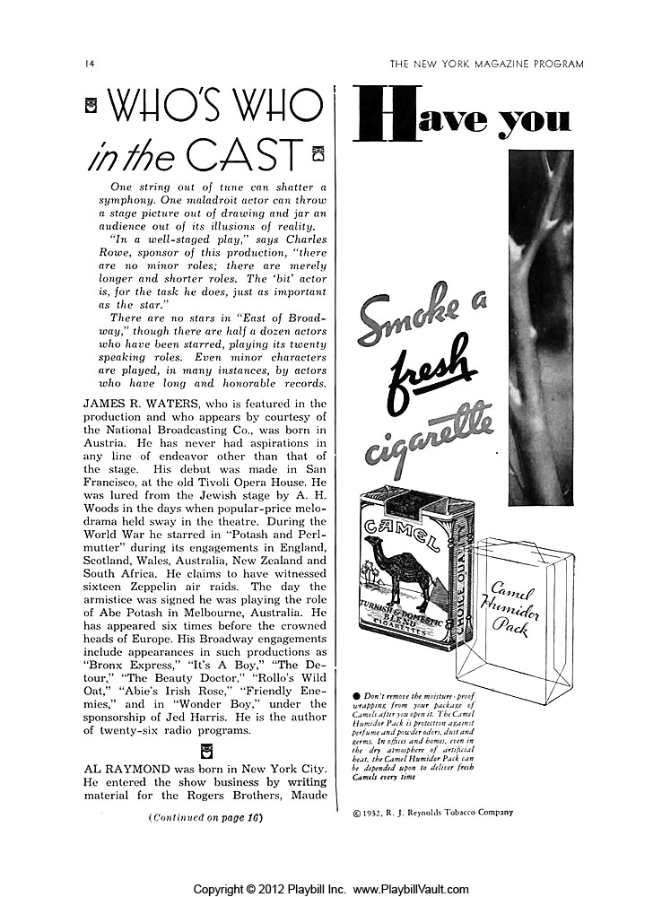 East Of Broadway - Opening Night