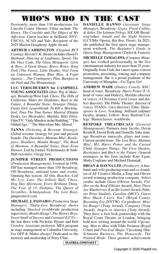 Giant Playbill - Opening Night