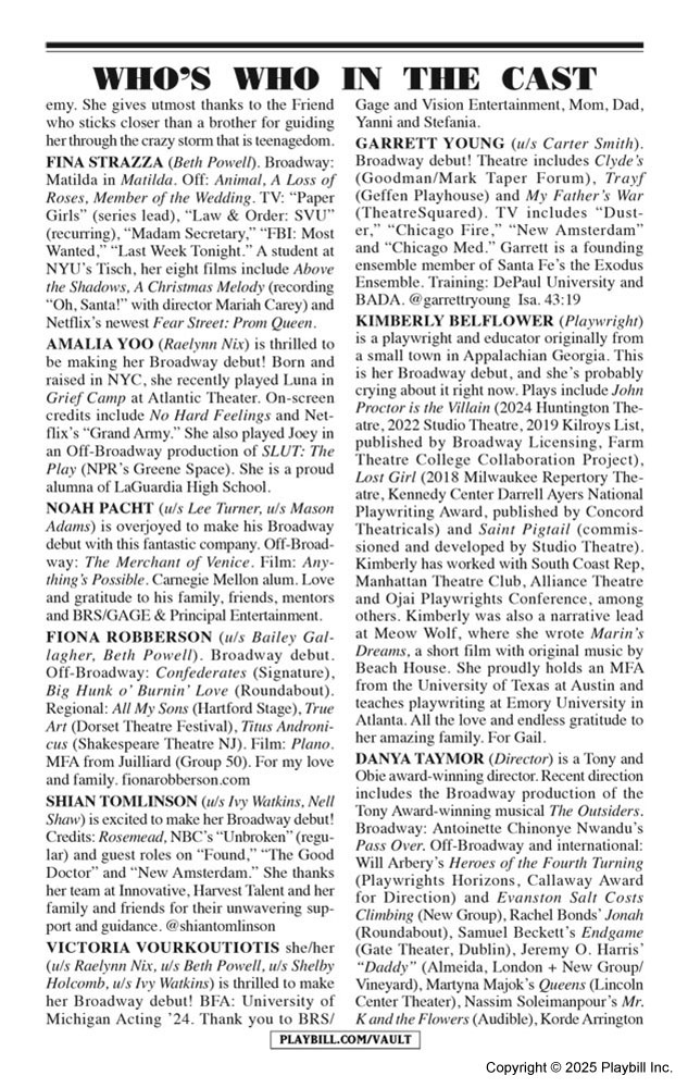 John Proctor is the Villain Playbill - Opening Night