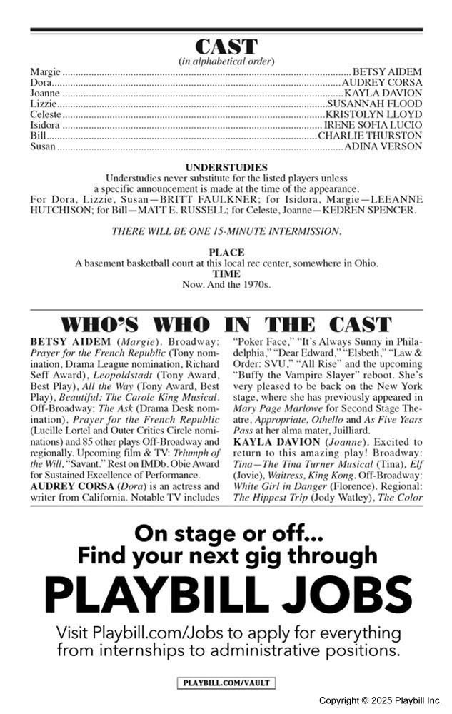 Liberation Playbill - Opening Night