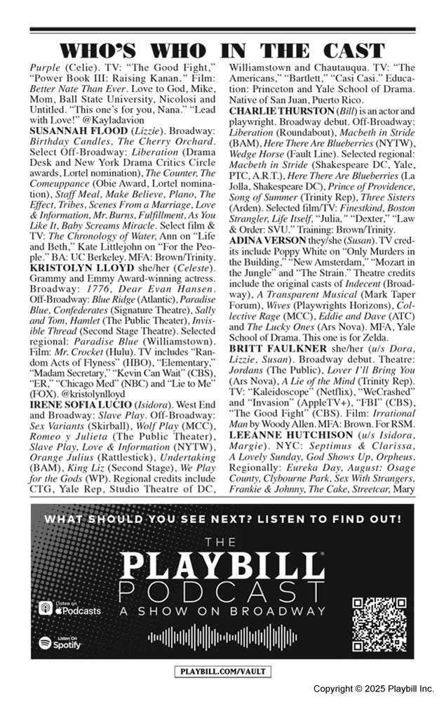 Liberation Playbill - Opening Night