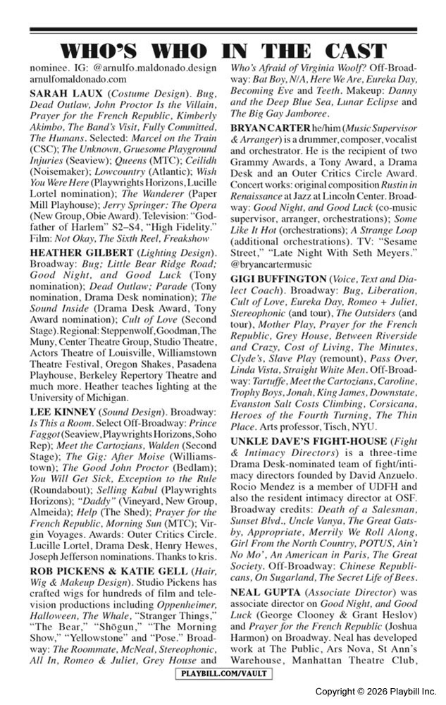 The Fear of 13 Playbill - Opening Night