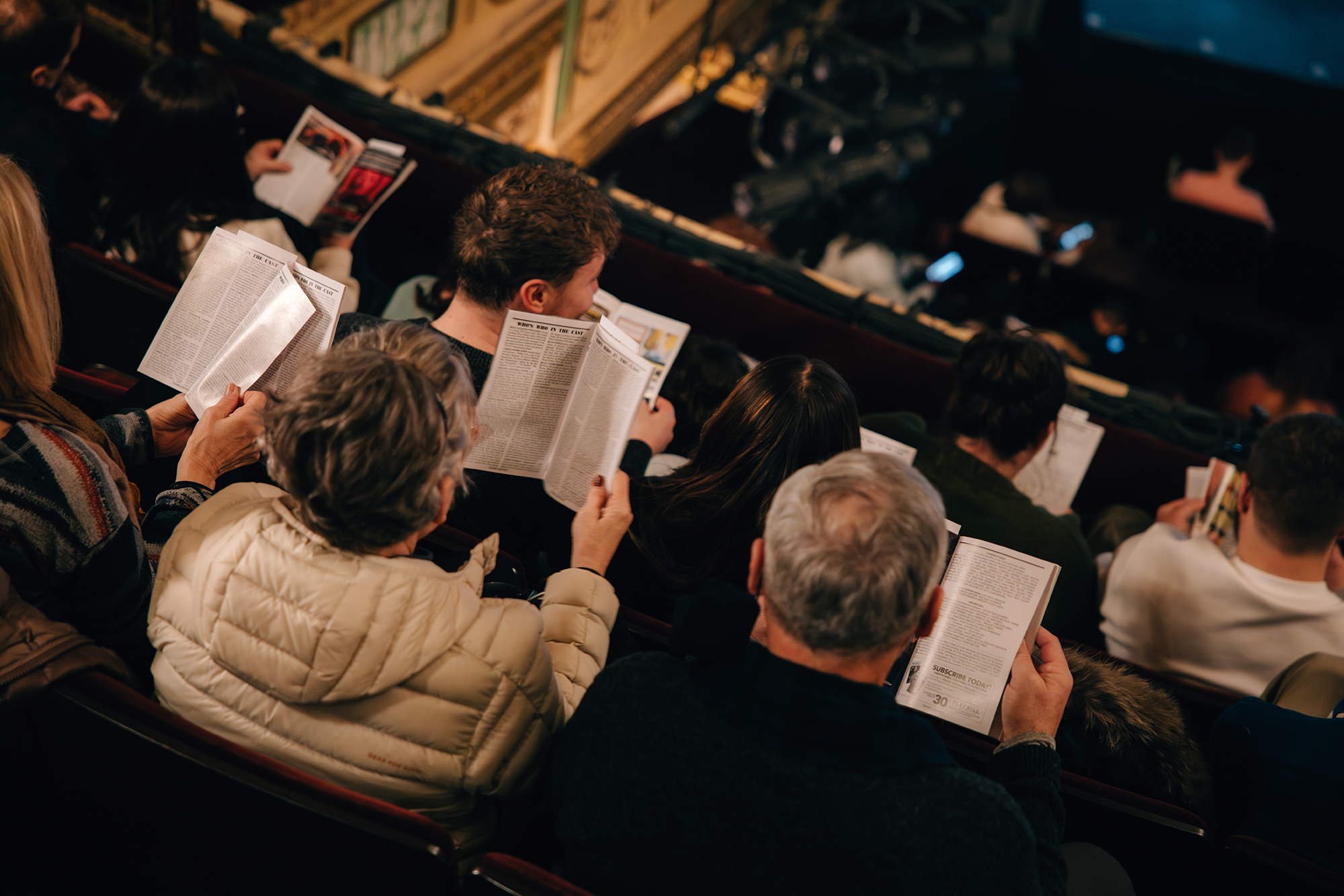 Theatre audience and stage lights